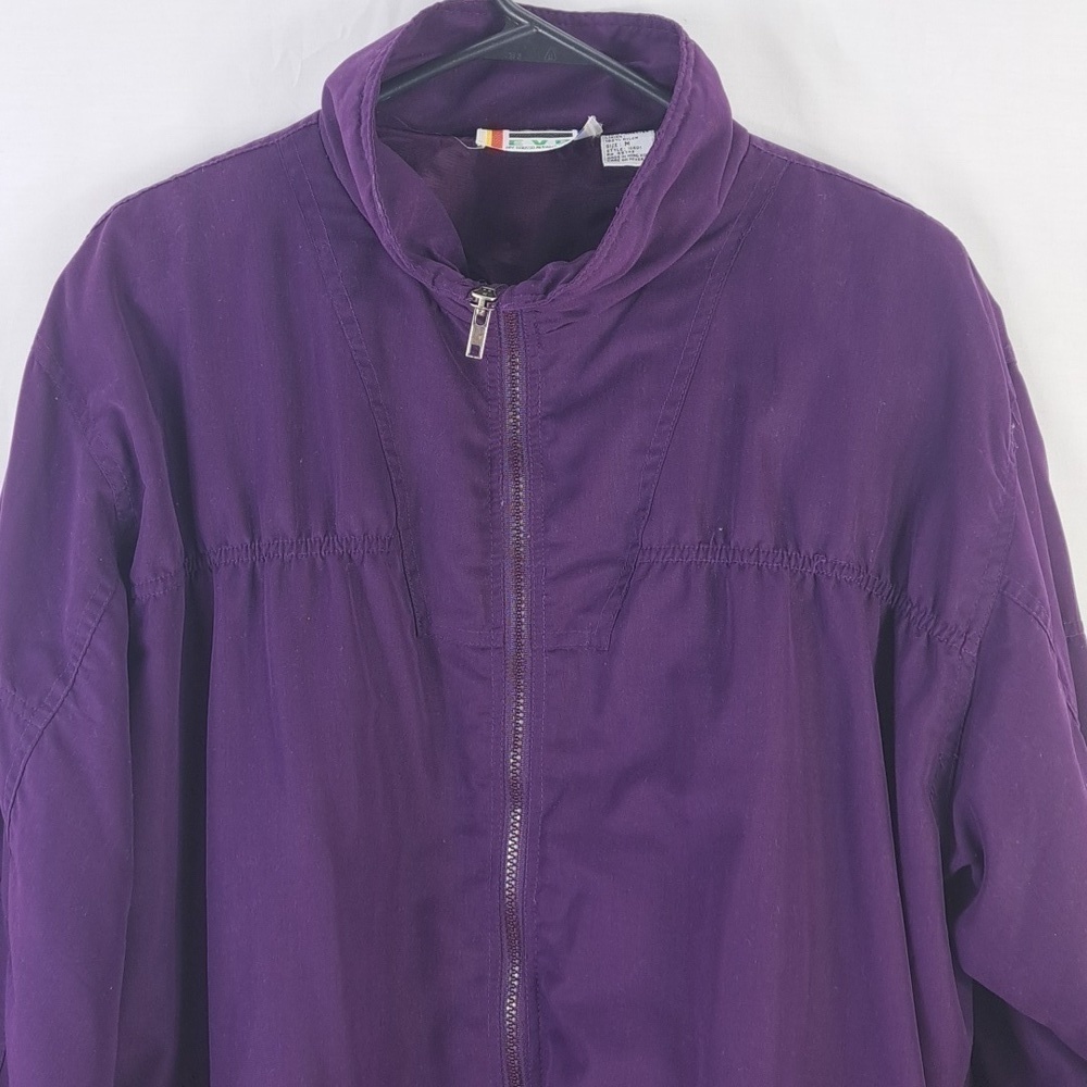 Vintage EVR full zip violet purple Women's Med bomber lightweight jacket